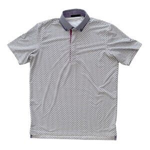 GREYSON Short Sleeve Performance Polo  Button down Printed Golf  MEN'S M